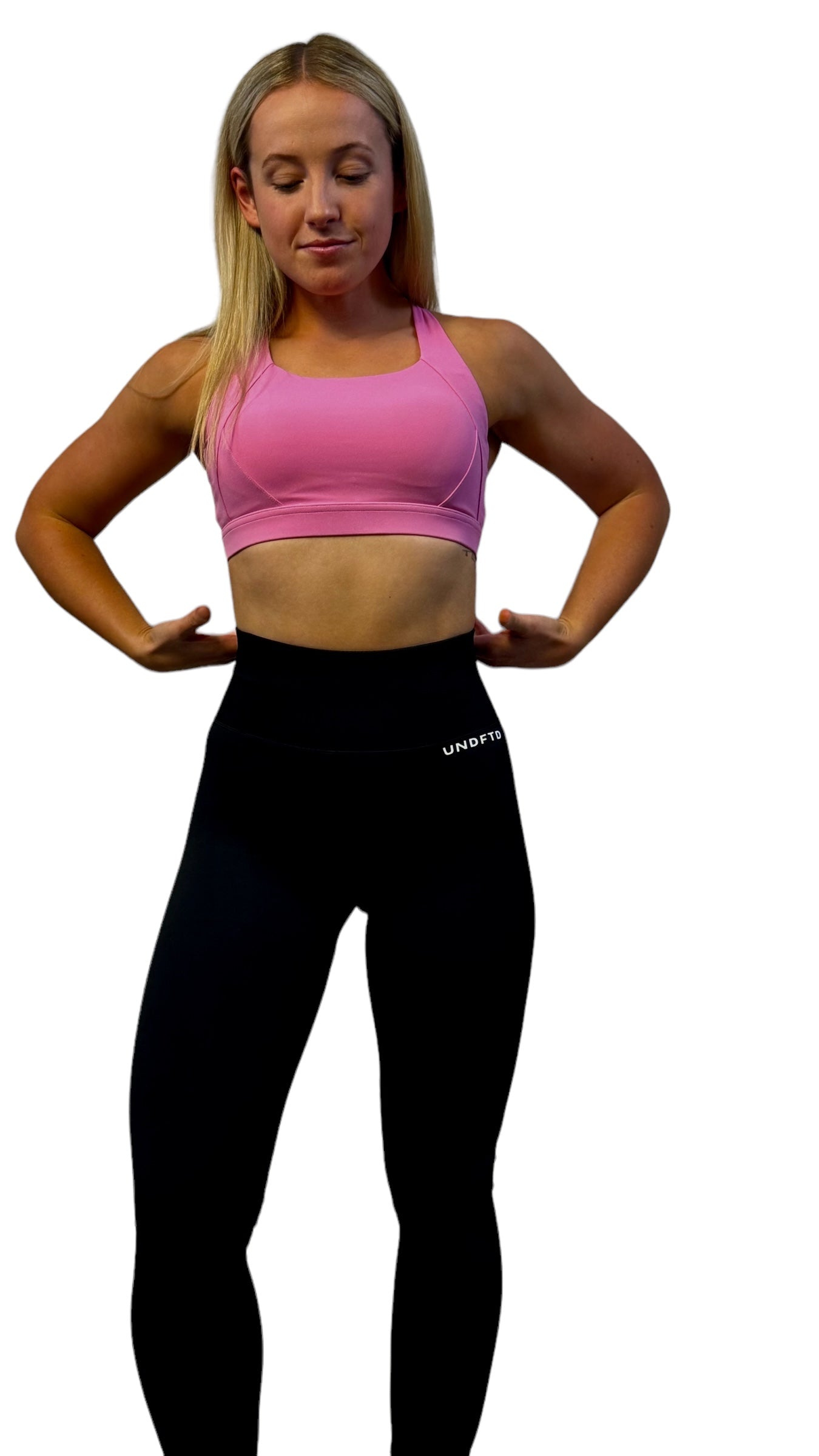 WIDE STRAP SPORT BRA PINK