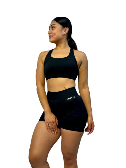 WIDE STRAP SPORT BRA BLACK