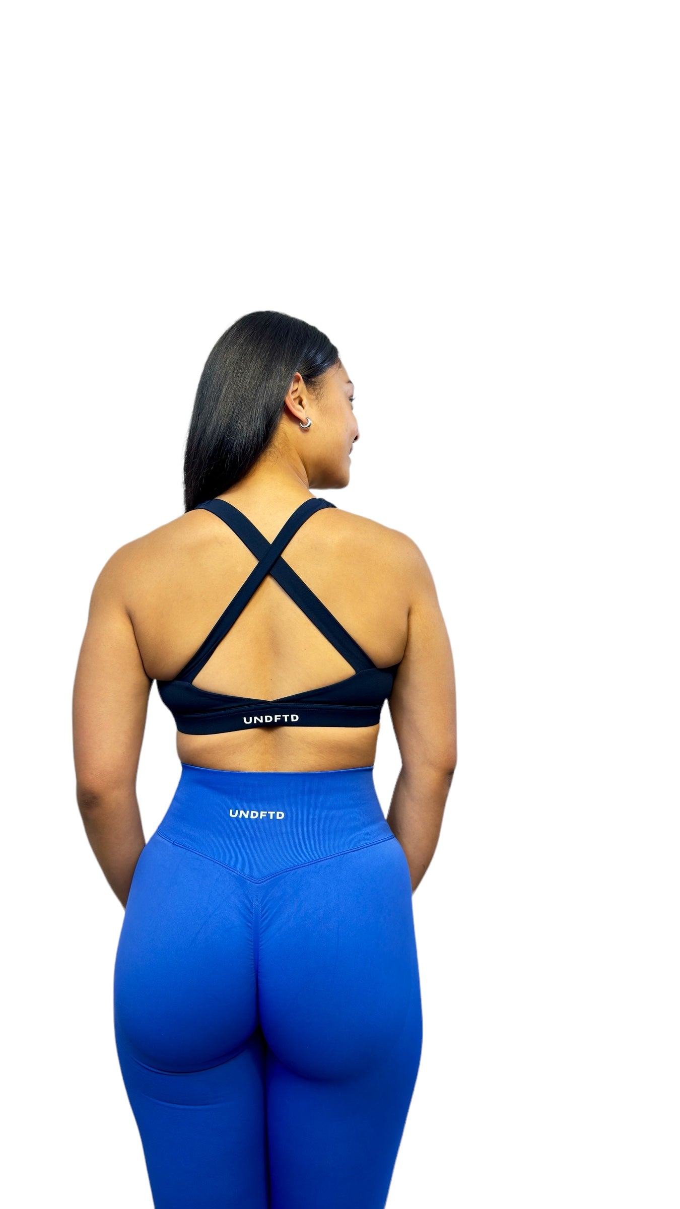 WIDE STRAP SPORT BRA NAVY BLUE