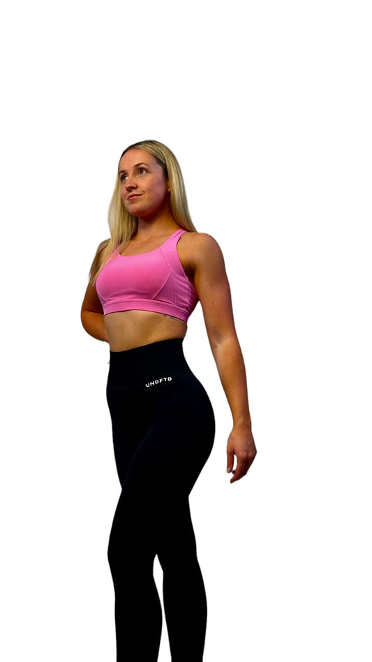 WIDE STRAP SPORT BRA PINK